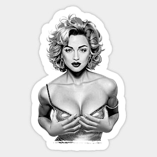 Madonna Pop Art Vintage Halftones Sticker